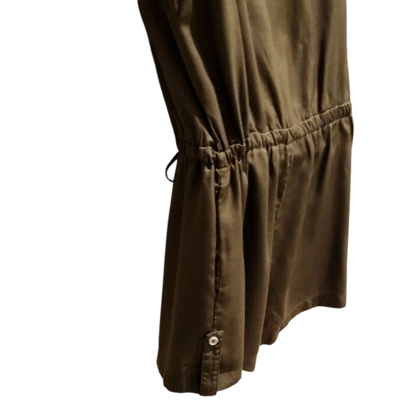 HYFVE Womens Button Up Romper Sleeveless‎ Pleated Drawstring Waist Jumpsuit - Picture 7 of 7